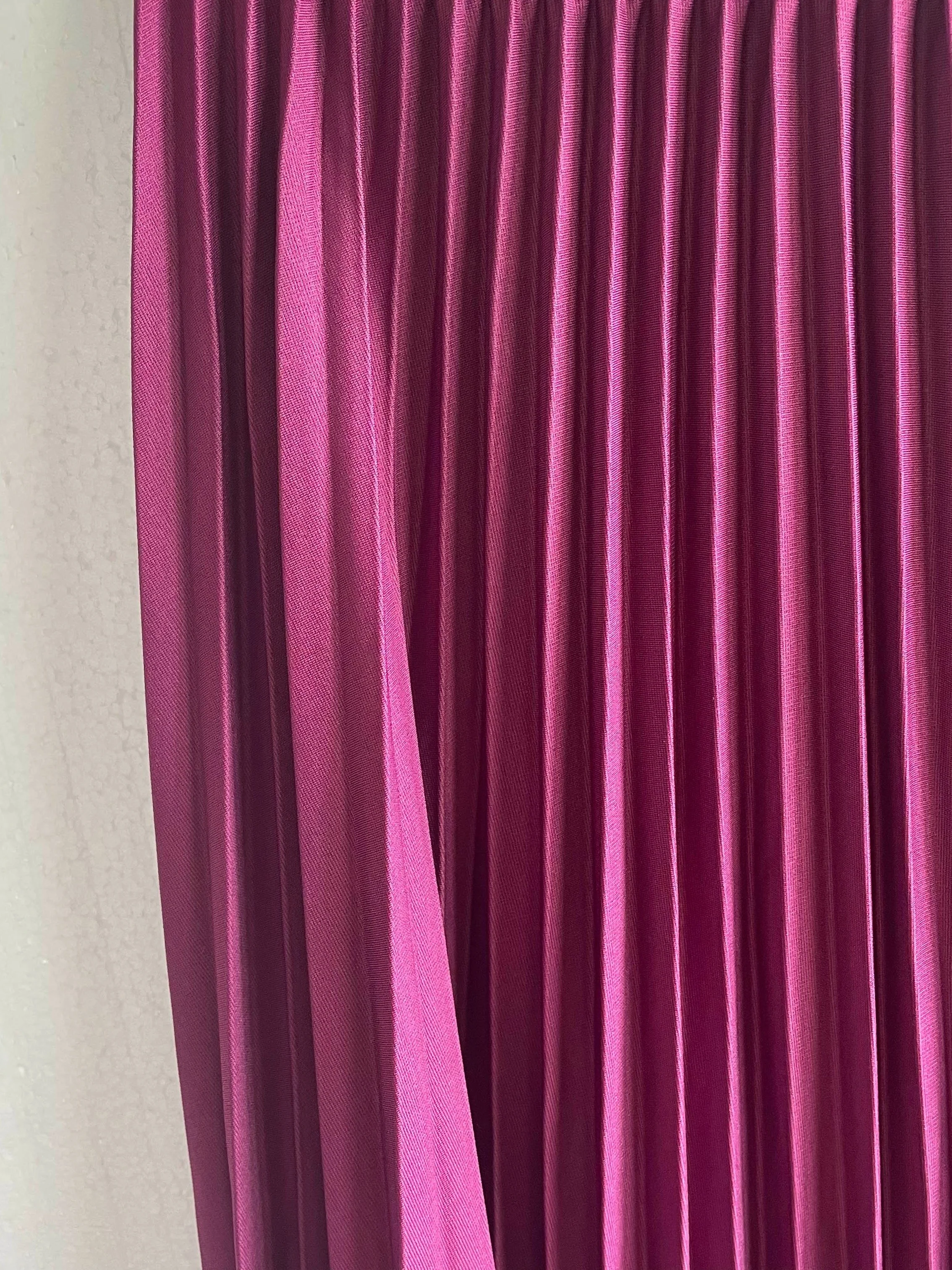 deanwangkt-1 Solid Pleated Skirts, Elegant High Waist A Line Midi Skirts, Women's Clothing - Deanwangkt