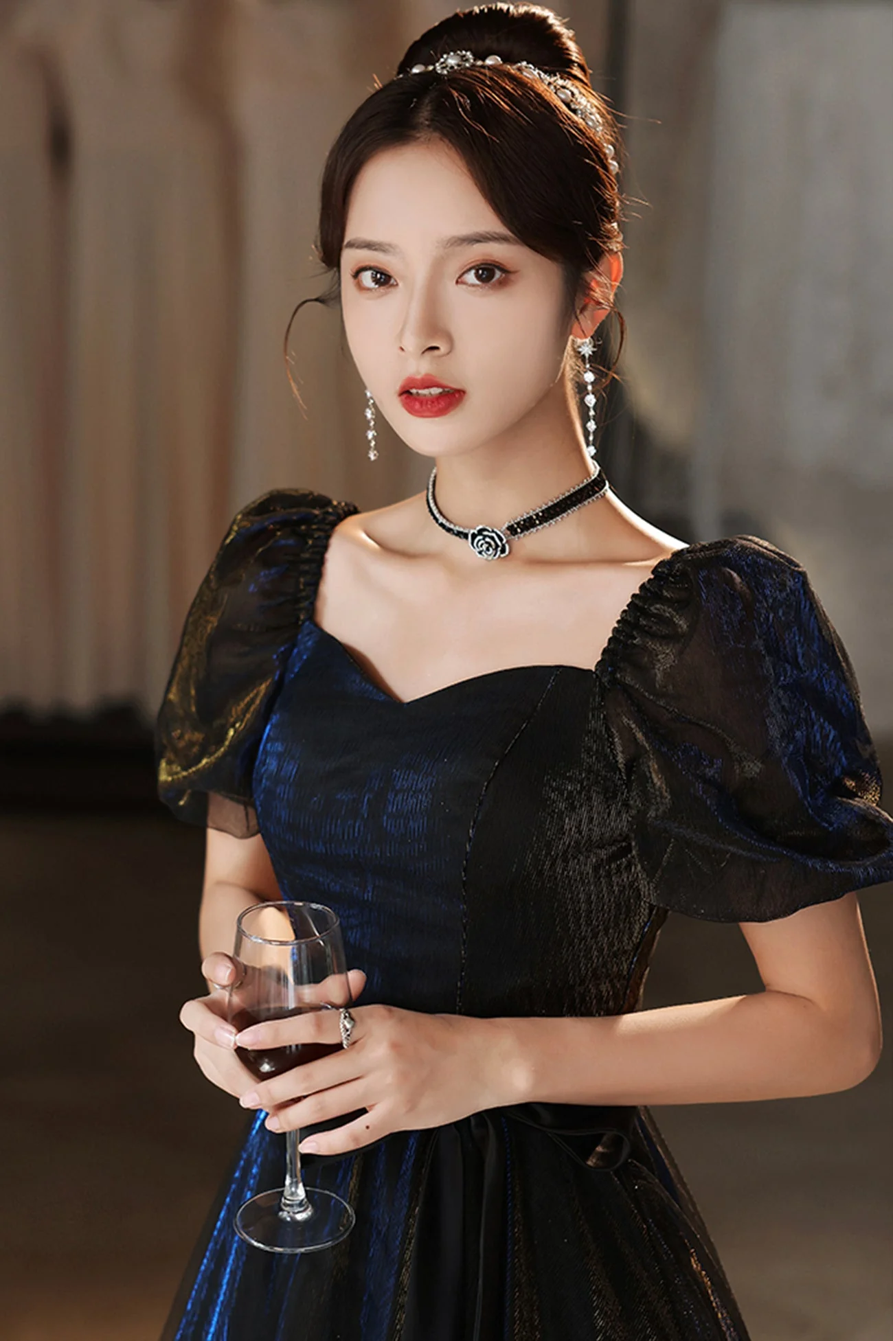 solvbao Cute Tulle Long Prom Dresses, A-Line Evening Dresses - Deanwangkt