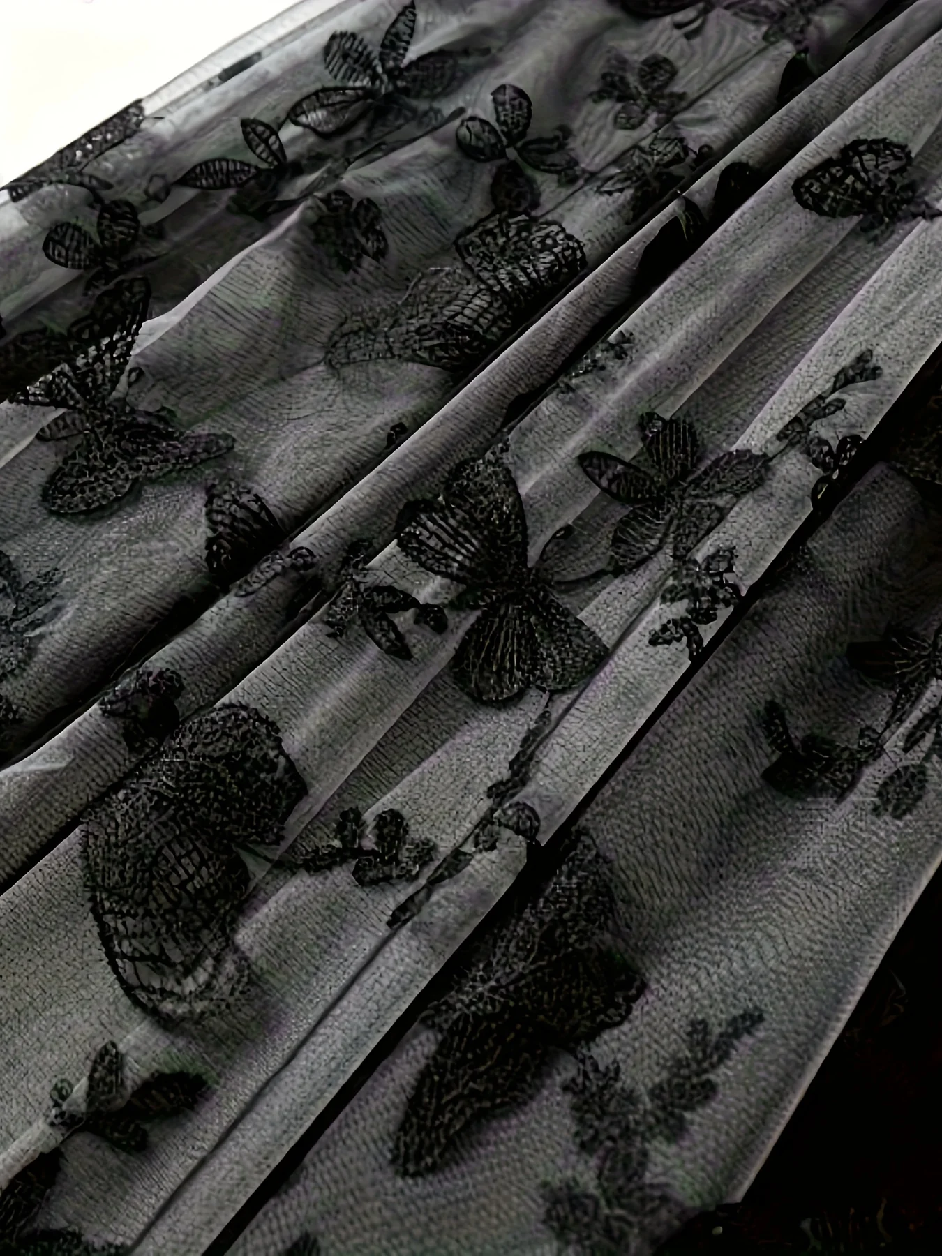 Butterfly Embroidered Midi Dress, Elastic Waist Vacation Casual Dress For Spring & Fall, Women's Clothing - Deanwangkt