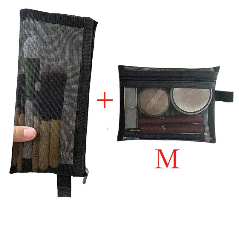 deanwangkt  Mini Mesh Cosmetic Bag Women Portable Lipstick Bag Makeup Bag One Set Makeup Pouch Toiletry Bag Necessarie Feminina Kosmetyczka - Deanwangkt