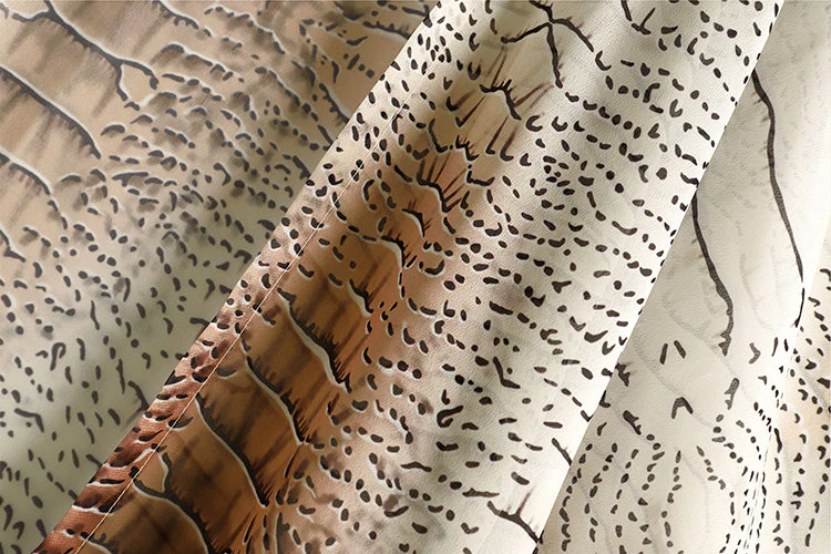 deanwangkt Sunforyou Chiffon Beach Cover up Print Tiger Striped Kaftan Tunic Swimsuit Cover up Plus Size Pareo Pants Beach Kimono Beachwear - Deanwangkt