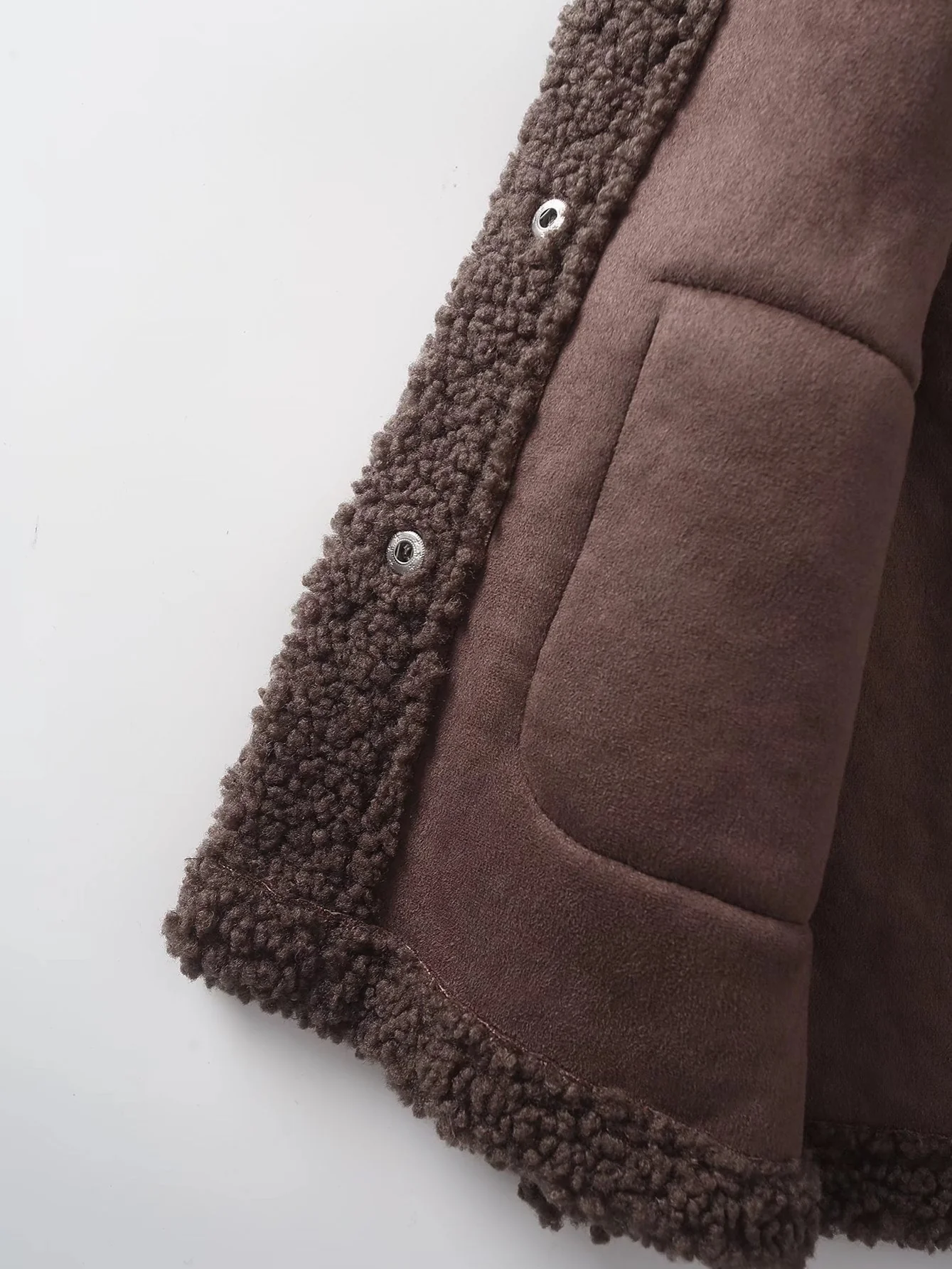 Women's Outerwear Suede Teddy Vest Jacket - Deanwangkt