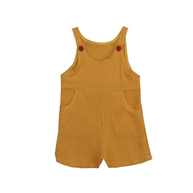 0-3T Baby Summer Clothes Girls Sleeveless Romper Boys Brace Pants Kids Overalls Kid Jumpsuit Girl Outfits For Toddler - Deanwangkt