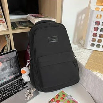BACK TO SCHOOL   Womens Fashion Backpack Cute Nylon Lady Mochila School Bag for Teenager Girls Kawaii Waterproof Travel Rucksack Black - Deanwangkt