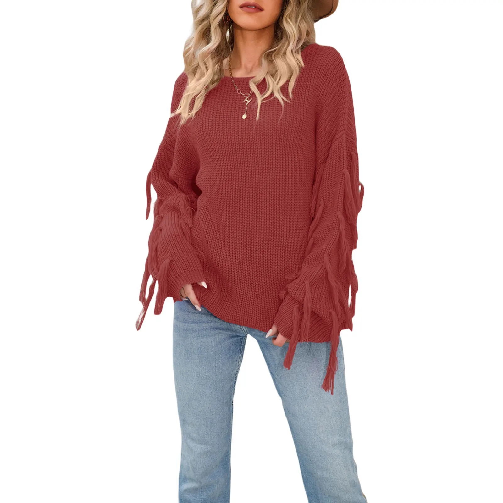 deanwangkt women loose knitted sweater Star Pattern Pullovers Ladies Round Collar Long Sleeve Knitwear Jumpers Y2k Clothes Streetwear - Deanwangkt