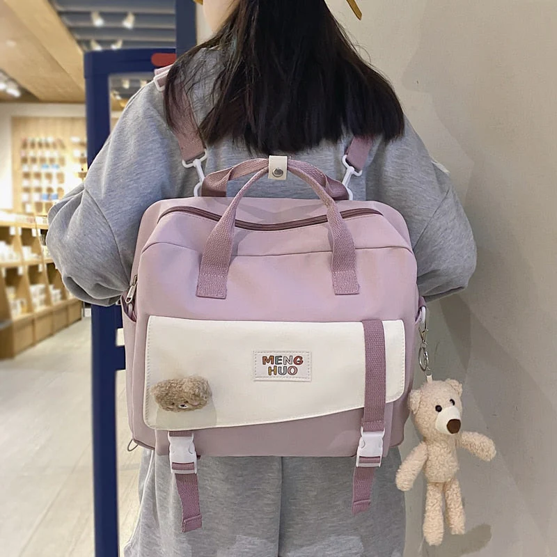 BACK TO COLLEGE   Fashion Women Mochila Kawaii Waterproof Nylon Girls Bookbag Mini Rucksack Leisure Schoolbag Small Bag Travel Backpack - Deanwangkt