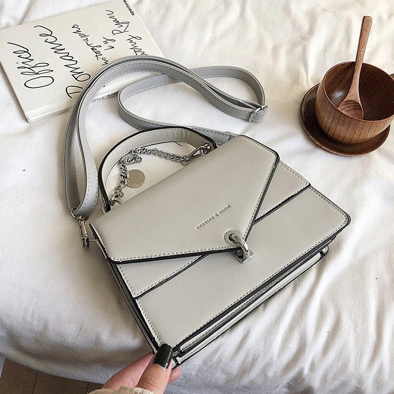 deanwangkt Girls Small Square Bag  New Chains Handbag Women Casual Wild Shoulder Bag Lock Tide Bag Diagonal Female Bag Black - Deanwangkt