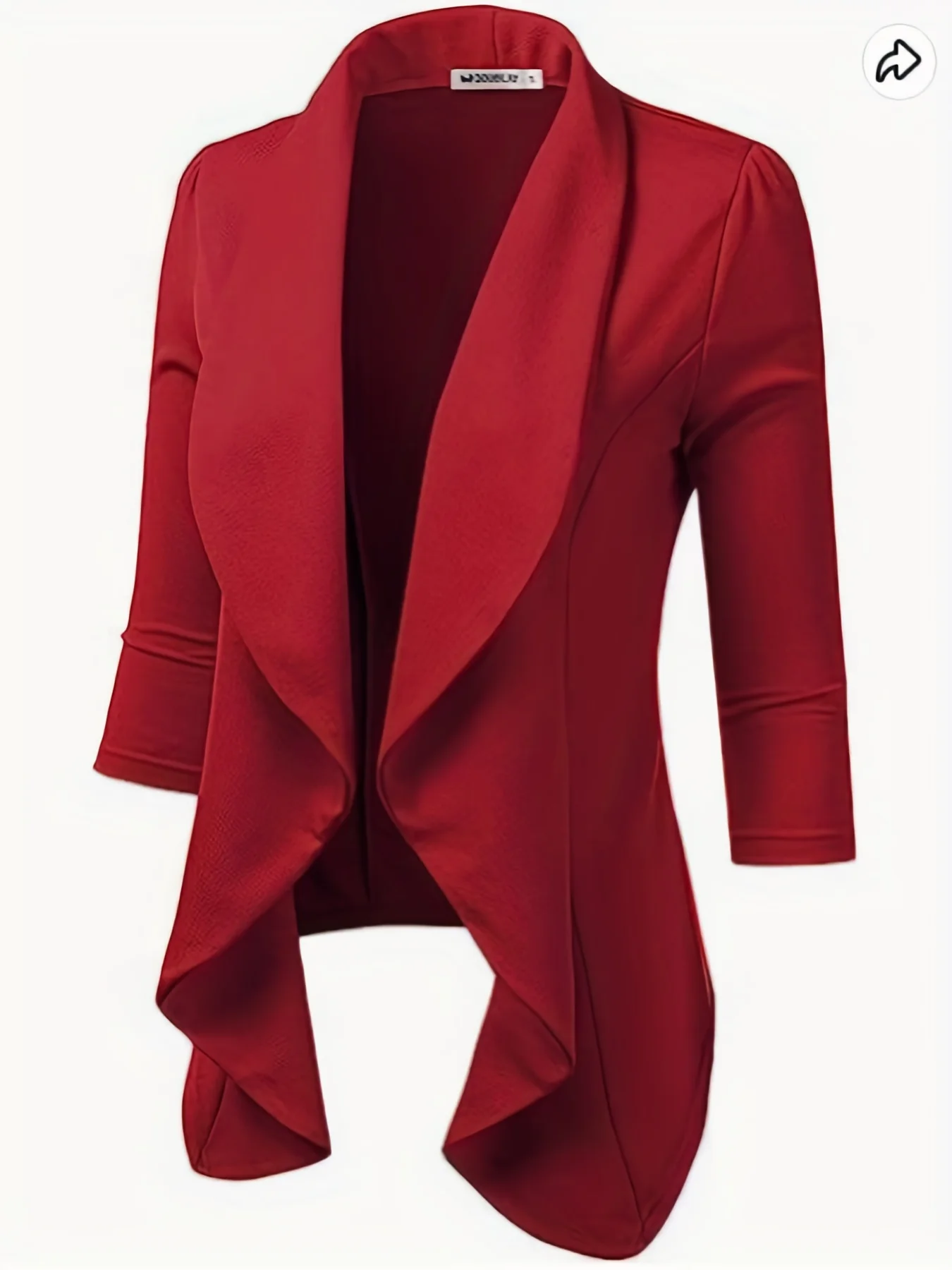 Solid Single Breasted Blazer, Casual Long Sleeve Lapel Blazer For Office, Women's Clothing - Deanwangkt