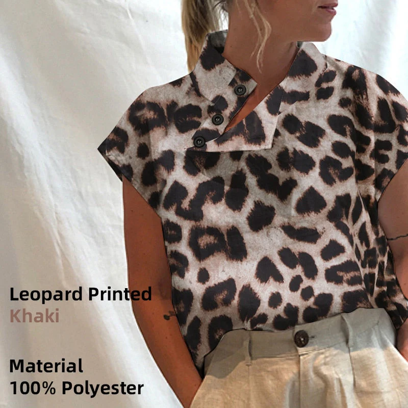 deanwangkt Fashion Women Blusas Cotton Linen  Summer Short Sleeve Blouses Oversized White Shirts Casual Loose Solid Tunic Tops - Deanwangkt