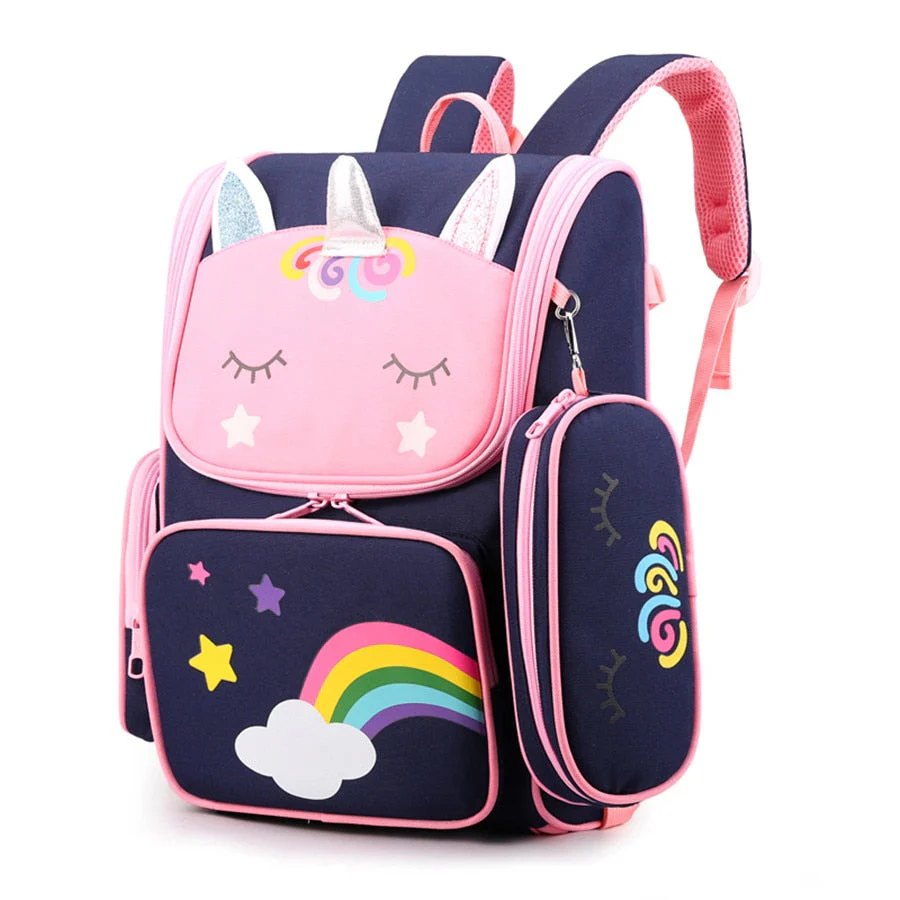 deanwangkt Cartoon 3D Creative Unicorn Children School Bags Girls Sweet Kids School Backpack Lightweight Waterproof Primary Schoolbags Big - Deanwangkt