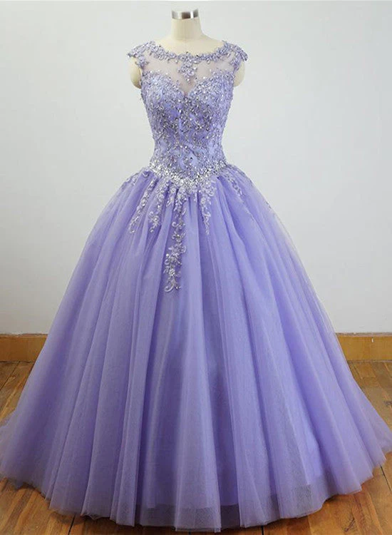 Solvbao Gorgeous Quinceanera Dresses with Applique and Beadings, Purple Formal Gowns - Deanwangkt