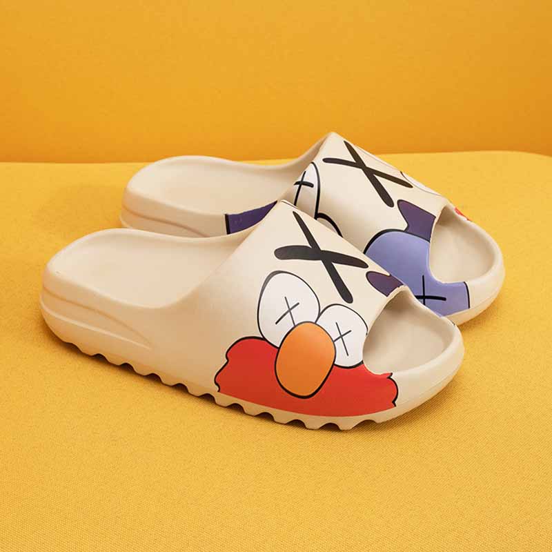 deanwangkt - Yellow White Casual Simplicity Printing Opend Comfortable Shoes - Deanwangkt