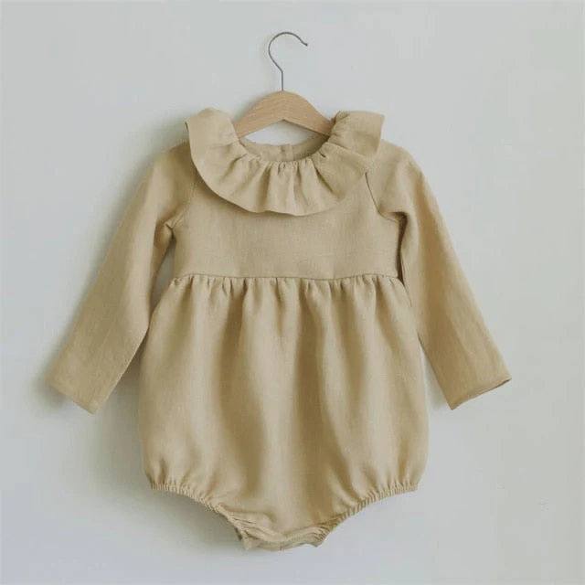 Baby Girl Clothes 0-2T Long Sleeve Romper Jumpsuits One-piece New Fashion 100% Organic Cotton Newborn Baby Girl Rompers - Deanwangkt
