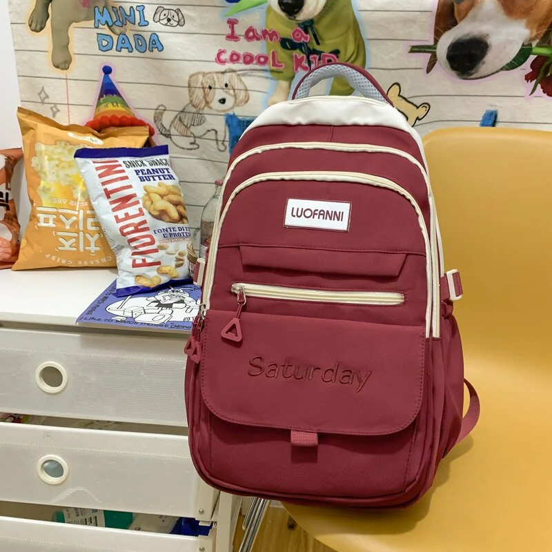 BACK TO COLLEGE  Cute Girl Fashion Bookbag for Teen Waterproof Backpack High School Kawaii College Laptop Rucksack Women Travel Mochila - Deanwangkt