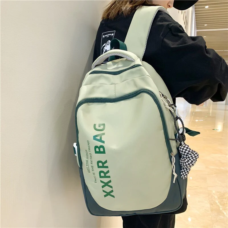 Back to school  Men Backpack for Teen Bookbag Fashion Student Rucksack Women Waterproof School Bag Girls Boys Travel Mochila Nylon Bag - Deanwangkt