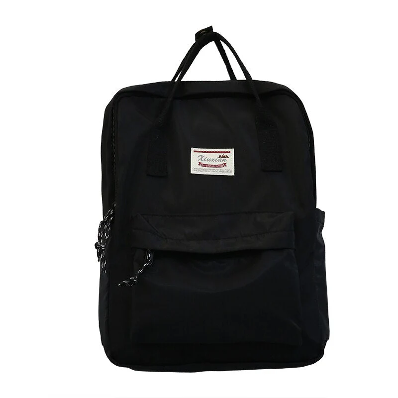 Back to school  Simple Lovers Backpack Fashion Boy Girl Waterproof Bookbag Cheap Teen Schoolbag Men Black Rucksack Male Travel Mochila - Deanwangkt