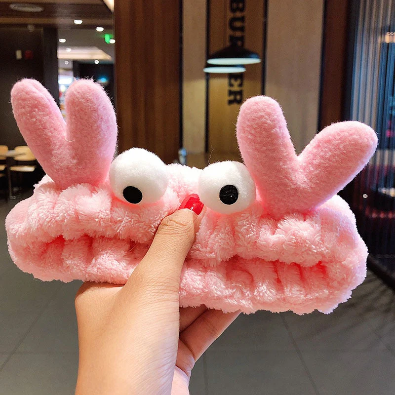 Wash Face Hair Holder Hairbands Soft Warm Coral Fleece Bow Animal Ears Headband For Women Girls Turban Fashion Hair Accessories - Deanwangkt
