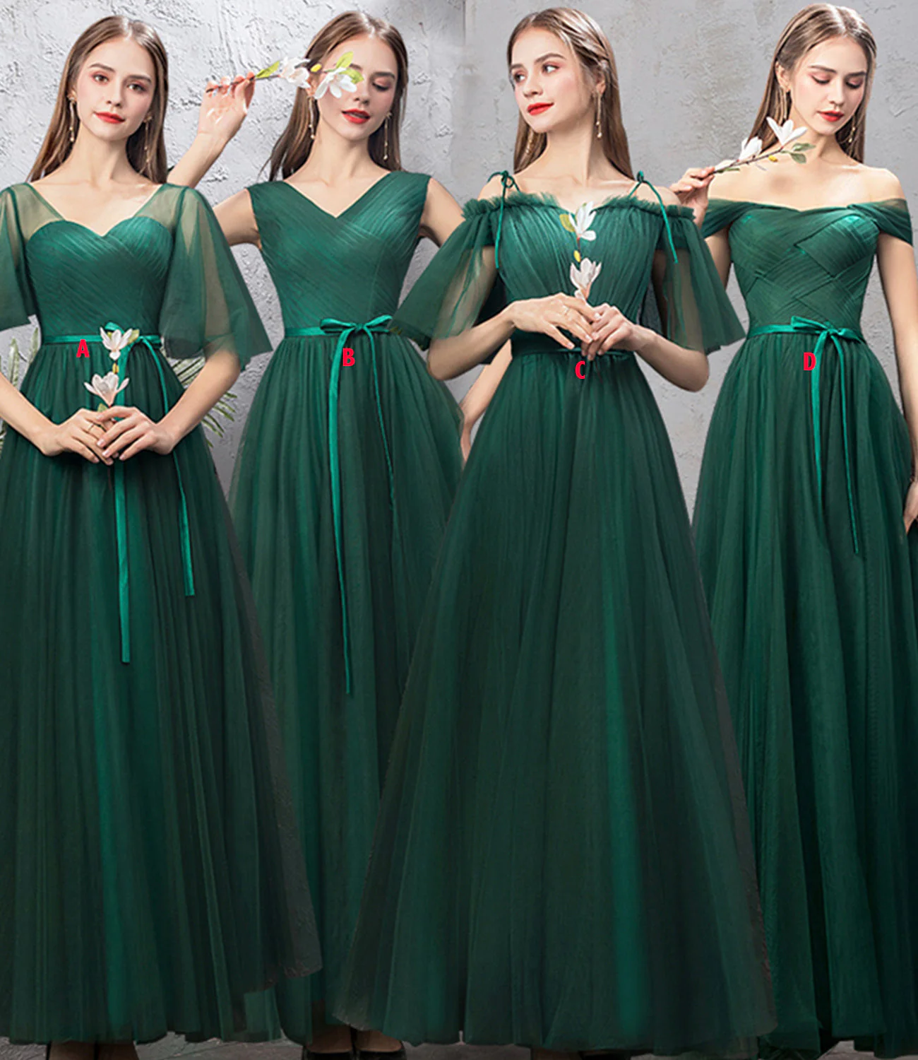 solvbao Green Tulle Long Prom Dresses, A-Line Evening Dresses - Deanwangkt