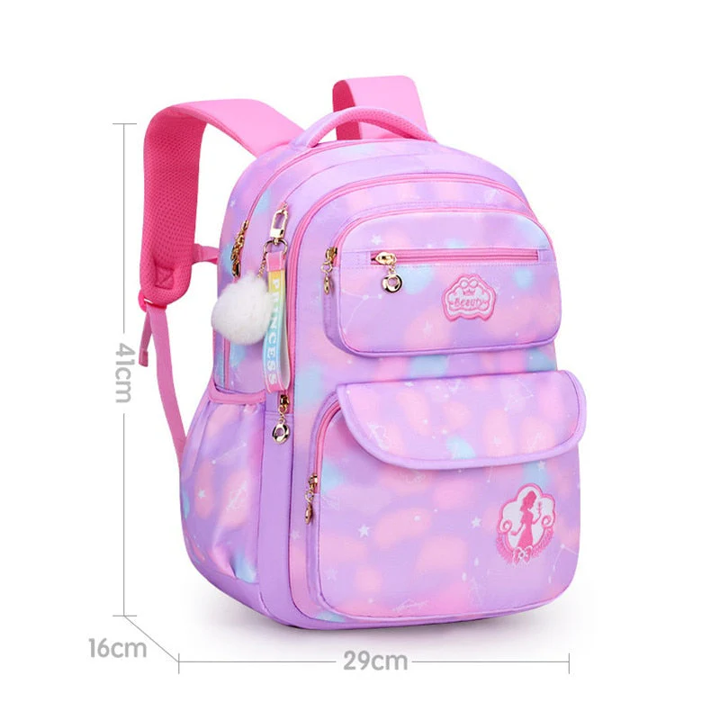 deanwangkt Cute Girls School Bags Children Primary School Backpack satchel kids book bag Princess Schoolbag Mochila Infantil 2 szies - Deanwangkt