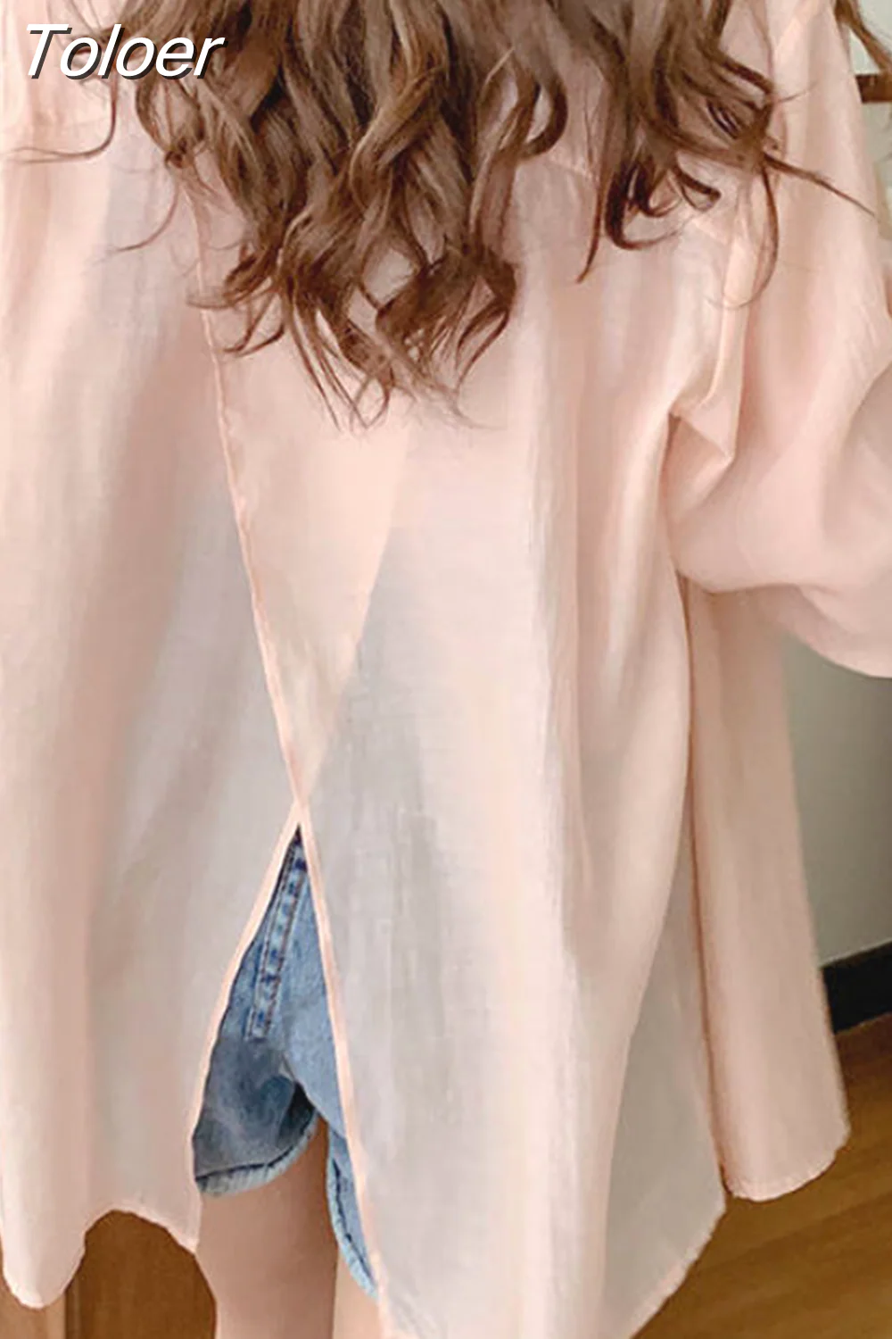 deanwangkt Chic Split Shirts Women Irregular Designed Stylish S-3XL Long Sleeve Blouse Sun-proof Breathable Outerwear Female Top - Deanwangkt