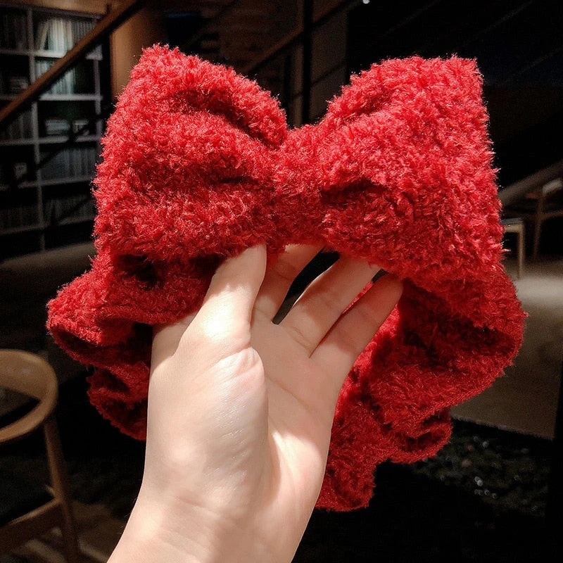 Wash Face Hair Holder Hairbands Soft Warm Coral Fleece Bow Animal Ears Headband For Women Girls Turban Fashion Hair Accessories - Deanwangkt
