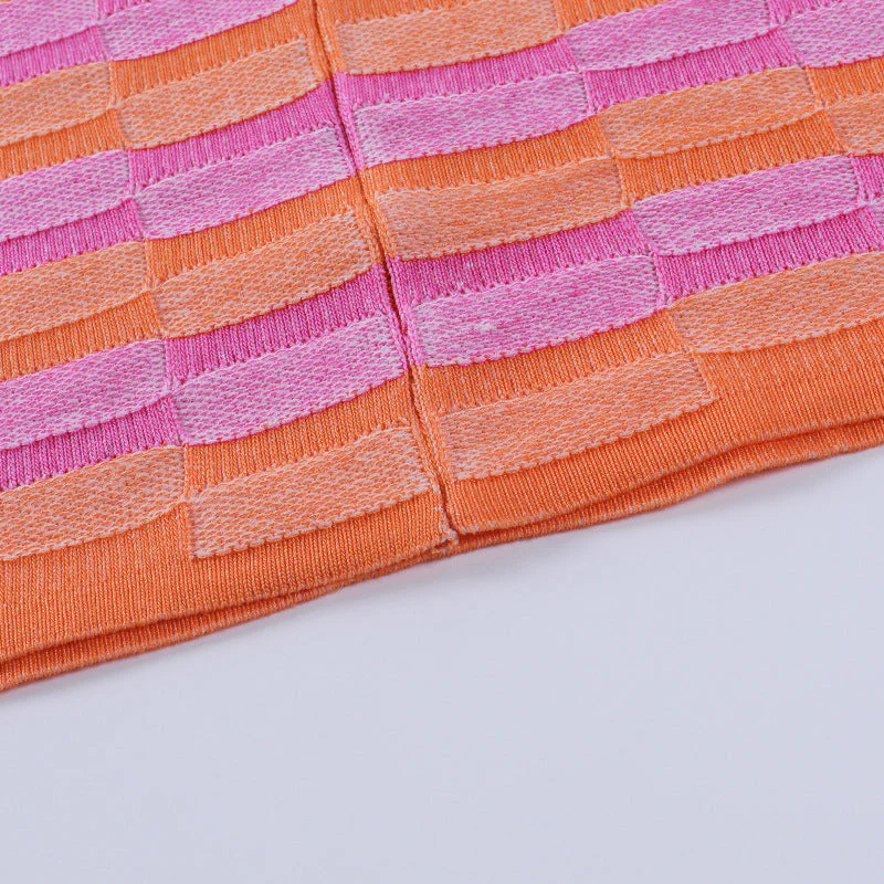 deanwangkt  Summer Women Crop Top Halter Neck Bandage Backless Off Shoulder Sleeveless Patchwork Beach Knit Sexy Tank Top - Deanwangkt