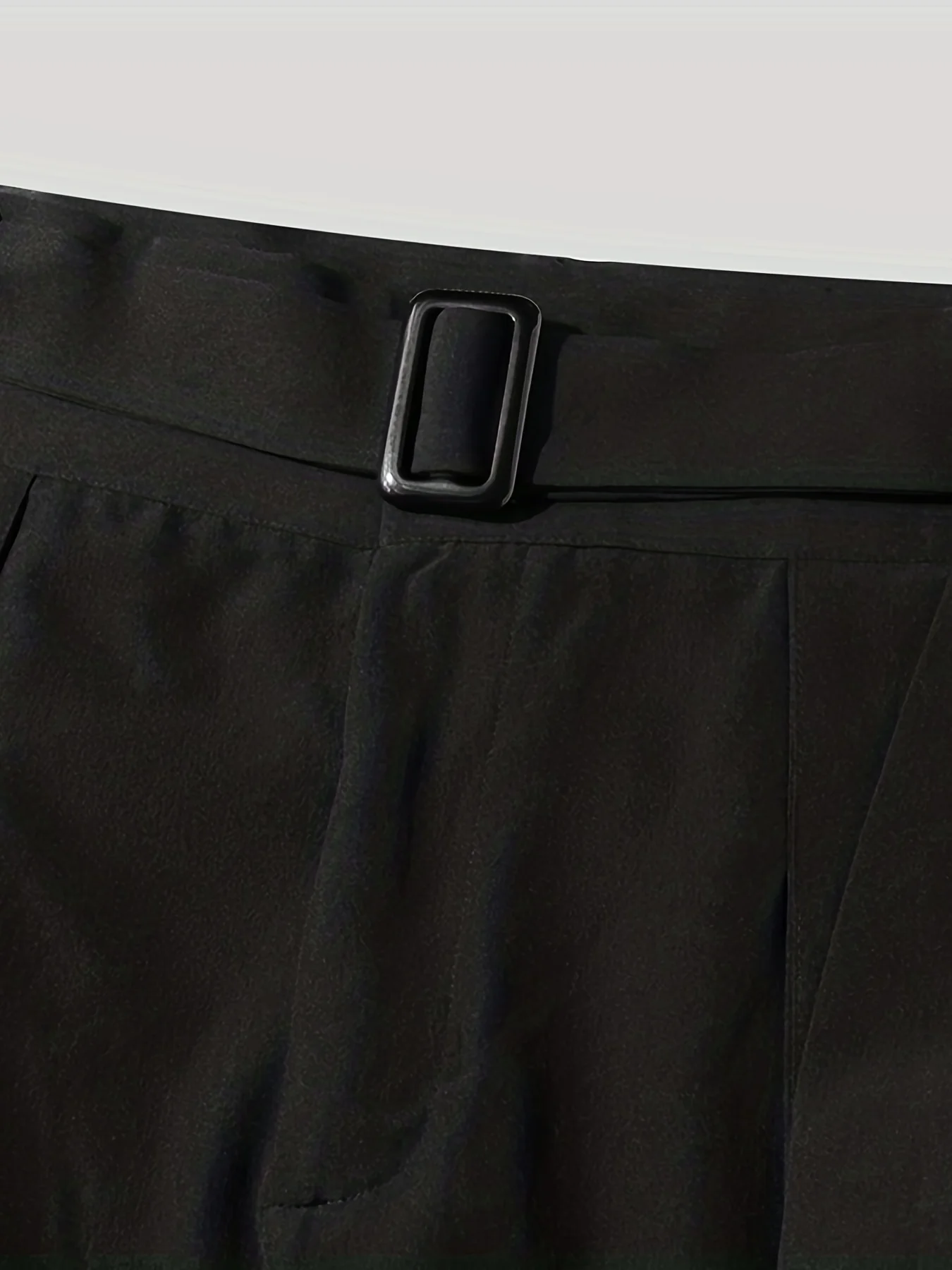 Plus Size Men's Pants Loose Joggers Pockets Streetwear Loose Wide Leg Trousers With Belt - Deanwangkt