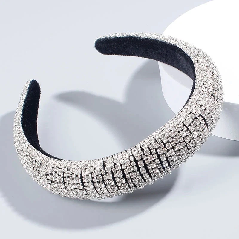 Baroque Hand Made Pearl Beading Gemstone Retro Luxury Hairbands ZA Hair Accessories Hair Bows Flower Crown Headbands For Women - Deanwangkt