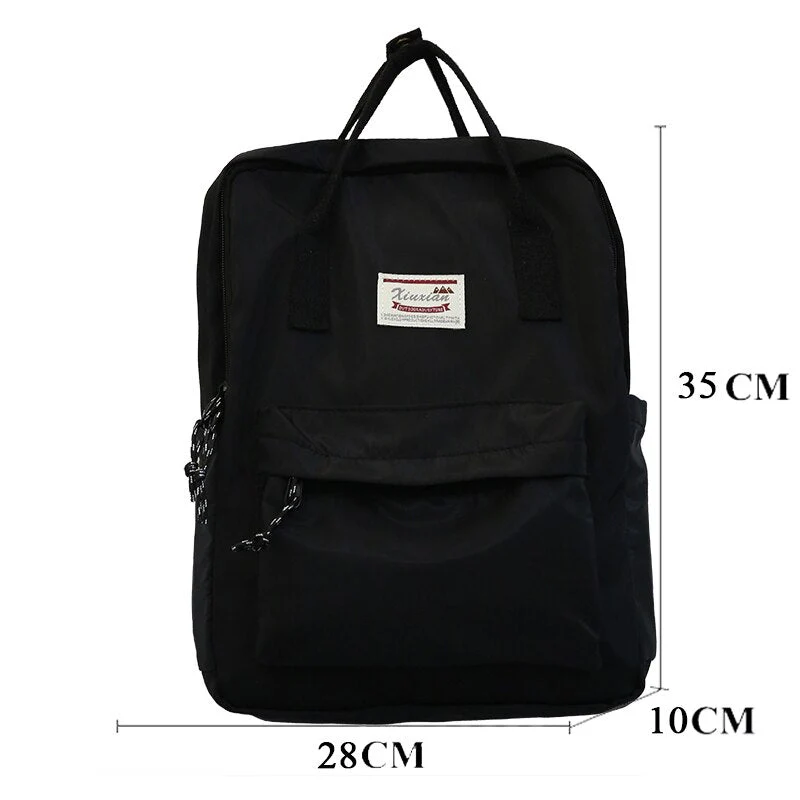 Back to school  Simple Lovers Backpack Fashion Boy Girl Waterproof Bookbag Cheap Teen Schoolbag Men Black Rucksack Male Travel Mochila - Deanwangkt
