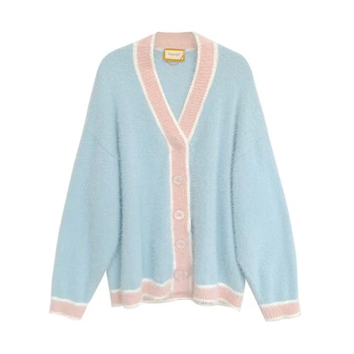 deanwangkt  Autumn Elegant Fur Knitted Cardigan Women Korean Style Sweater Coats Female Kawaii Clothing Outwear Party Tops Chic Y2k - Deanwangkt