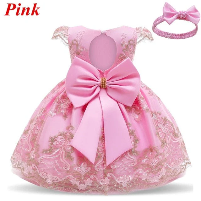 Baby Girls Christmas Dress 3 6 9 12 18 24 Months Toddler Newborn Lace Princess Dress 1 Year Old Birthday Party New Year Costume - Deanwangkt