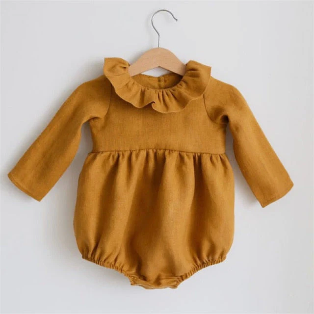 Baby Girl Clothes 0-2T Long Sleeve Romper Jumpsuits One-piece New Fashion 100% Organic Cotton Newborn Baby Girl Rompers - Deanwangkt
