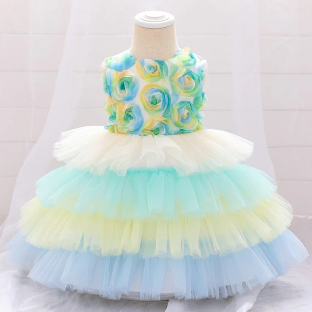 Summer Sequin Big Bow Baby Girl Dress 1st Birthday Party Wedding Dress For Girl Palace Princess Evening Dresses Kid Clothes - Deanwangkt
