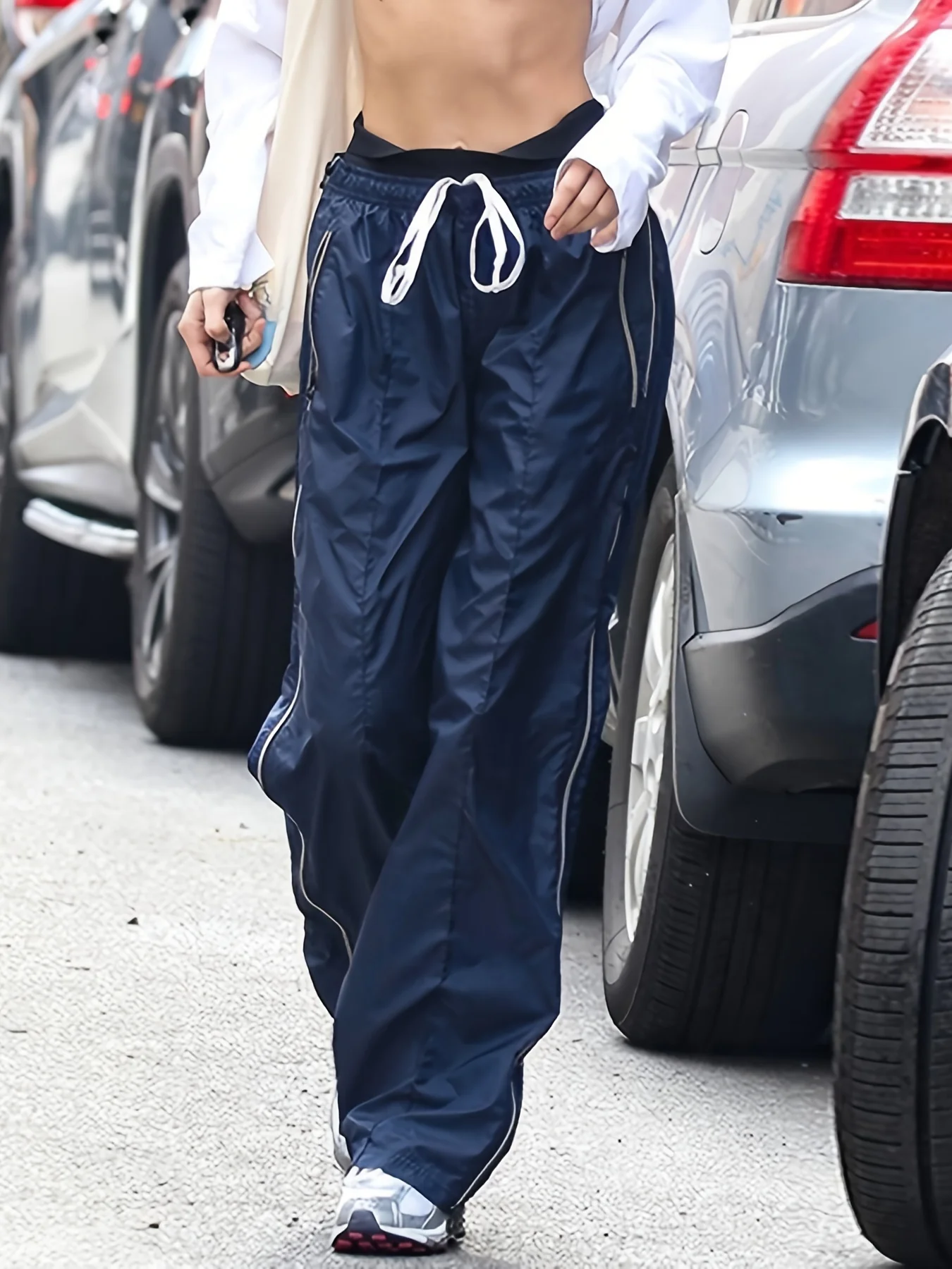 deanwangkt-1  Y2K Elastic Loose Pants, Casual Drawstring Slant Pocket Pants, Women's Clothing - Deanwangkt