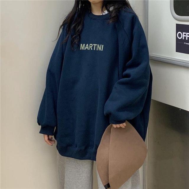 deanwangkt Hoodies Women Chic Letter High Street All-match Simple Unisex Couples Oversized Sweatshirt Thicker Soft Fall Basic Lady Clothing - Deanwangkt