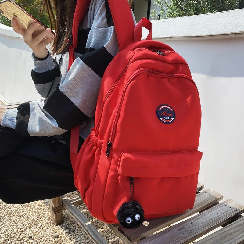 Back to school  Fashion Simplicity Men Rucksack Waterproof Black Mochila for High School Boys Girls Bookbag Lovers Bagpack Schoolbag - Deanwangkt