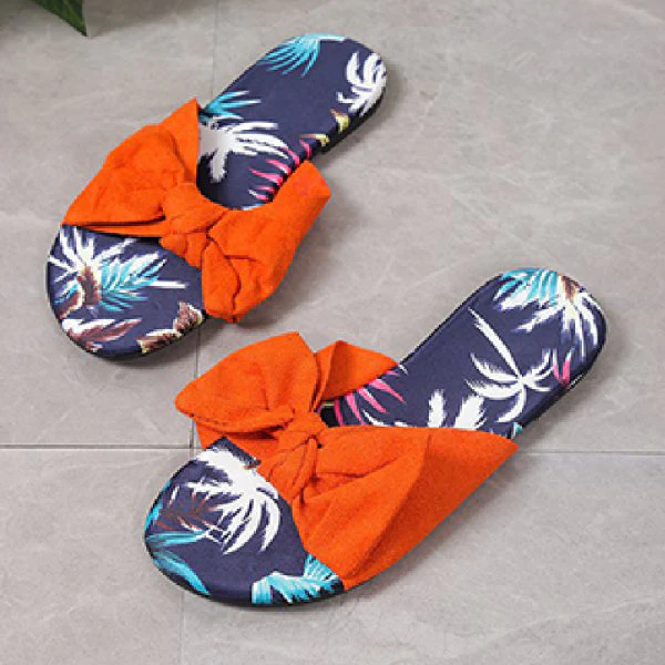 deanwangkt - Green Casual Daily Patchwork With Bow Round Comfortable Shoes - Deanwangkt