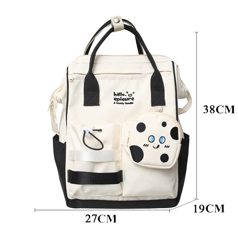 BACK TO COLLEGE  Fashion Girls Cute Backpack Sweet Kawaii Teenager Schoolbag Rucksack High School Mochila Bookbag Nylon Shoulder Bag - Deanwangkt