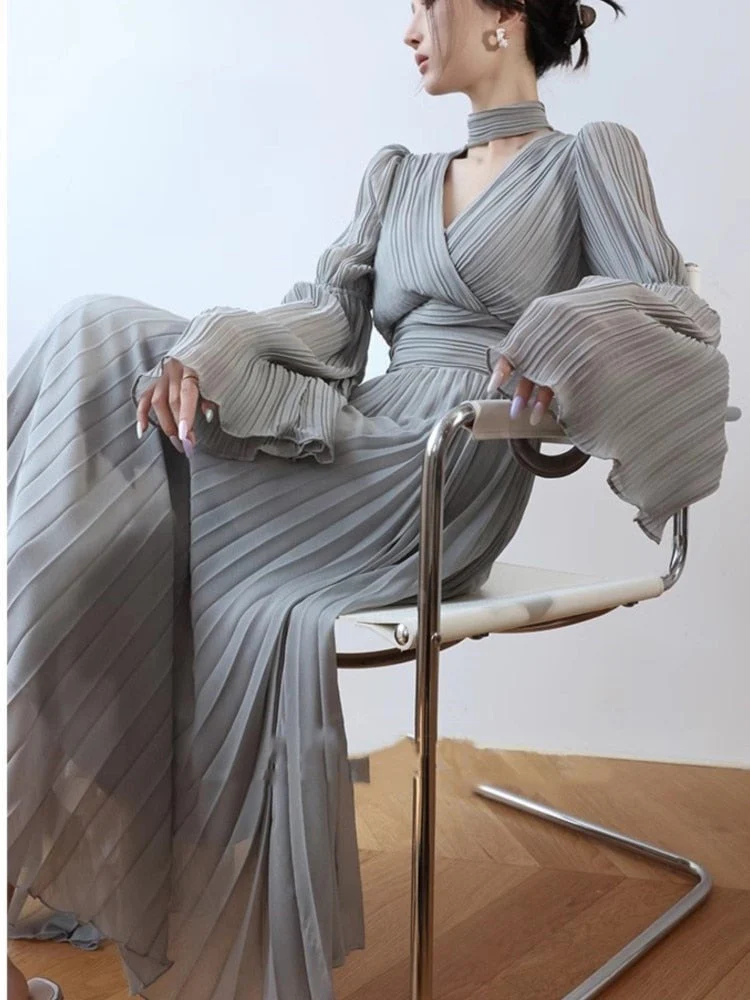 Joskka Long Dress Women Summer  New Fashion Elegant Casual Female Slim Vestidos Evening Party Korean White Dresses Vintage Clothes Hoco Dress - Deanwangkt