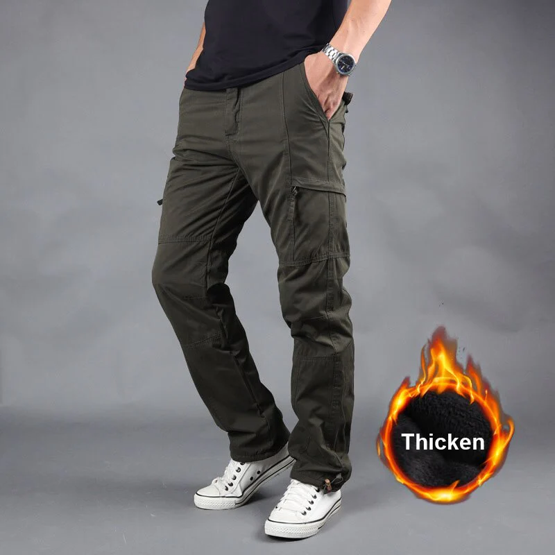 DEANWANGKT Mens Vintage Hip Hop Style Baggy Jeans High Quality Winter Warm Men Thick Pants Double Layer Military Army Camouflage Tactical Cotton Trousers For Men Brand Clothing - Deanwangkt