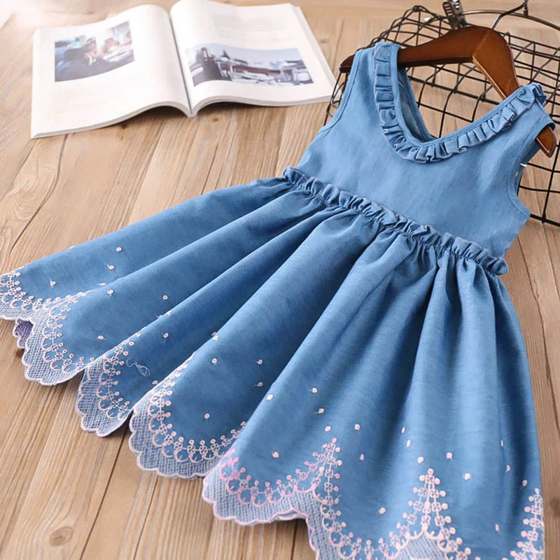deanwangkt Baby Girl Clothes  Toddler Dresses Summer Style Children Floral Pattern Costume Girl Clothes Kids Dress For Girls Casual Dresses - Deanwangkt