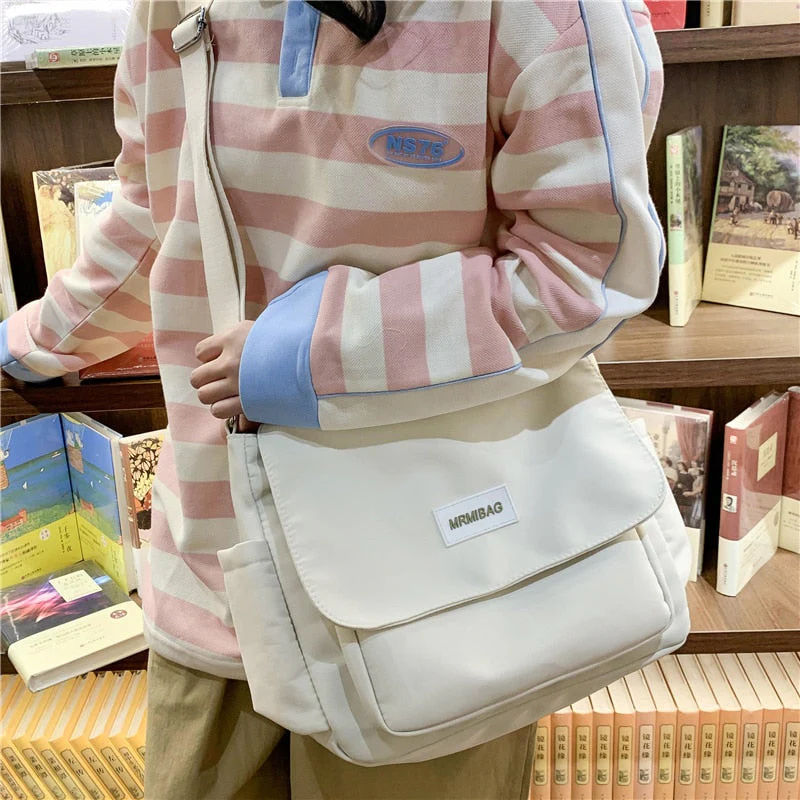 BACK TO SCHOOL  Fashion Simple Women Crossbody Bag Cute Girls Casual Pouch Cross Schoolbag Waterproof Kawaii Lady Travel Bag Shoulder - Deanwangkt