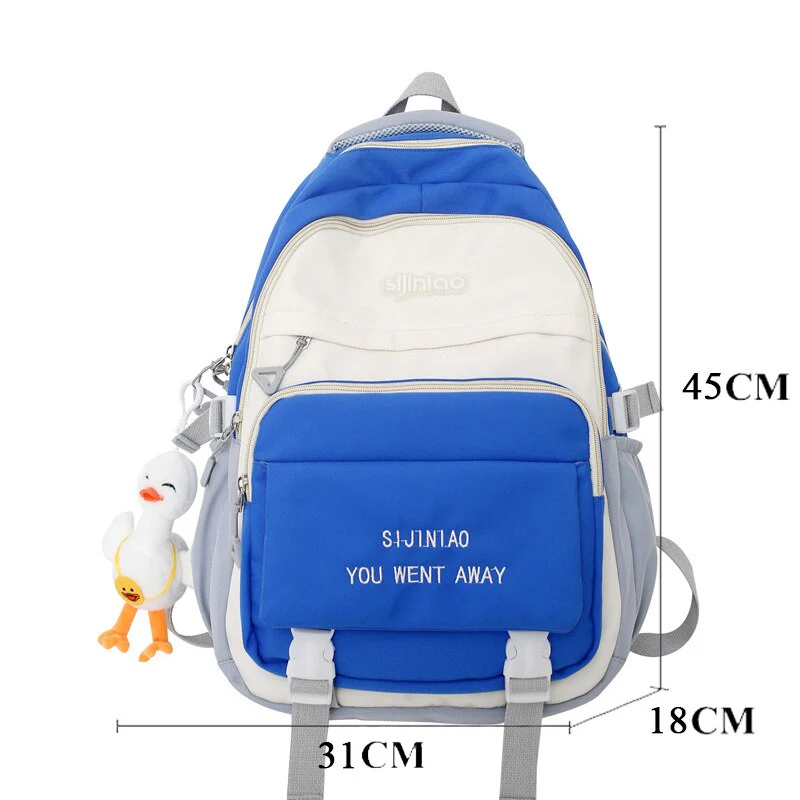 BACK TO COLLEGE  Fashion High-capacity Women Travel Mochila Student Bookbag Laptop Rucksack High School Girls Schoolbag Nylon Backpack - Deanwangkt