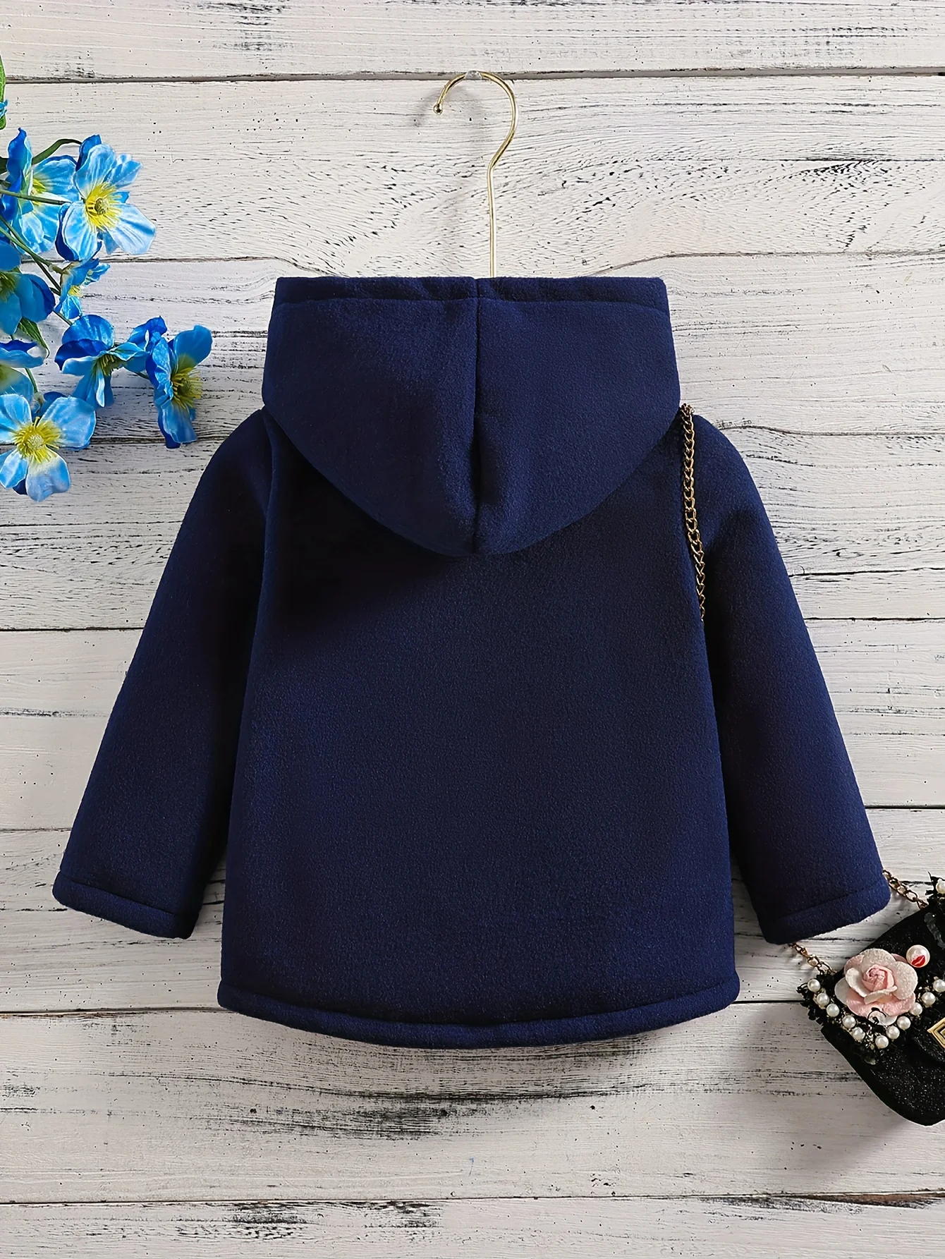 Hooded Fleece Jacket With Button Casual Long Sleeve Hoodies For Autumn And Winter, Everyday - Deanwangkt