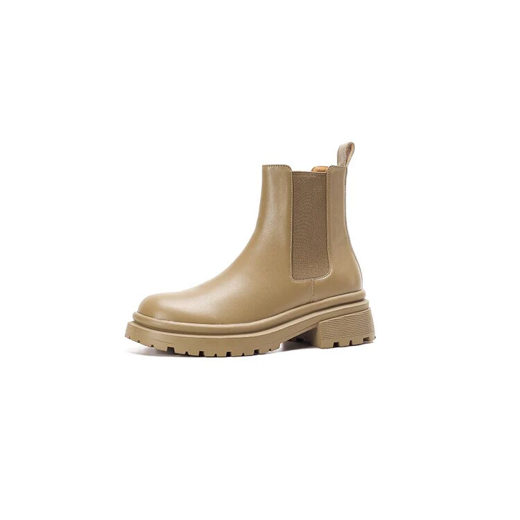 deanwangkt  fashion inspo   NEW Fall Shoes Women Genuine Leather Boots Round Toe Chunky Heel Women Boots Winter Solid Platform Women Boots botas de mujer - Deanwangkt