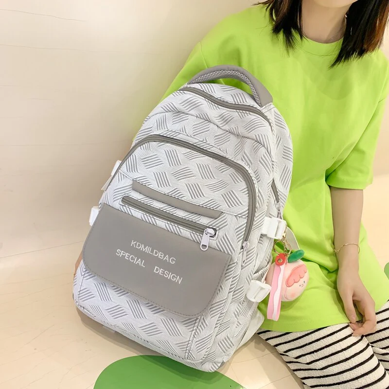 BACK TO COLLEGE  Women Rucksack Fashion Teen Cute Schoolbag for Girl High School Mochila Waterproof Nylon Bookbag Kawaii Backpack Lady - Deanwangkt