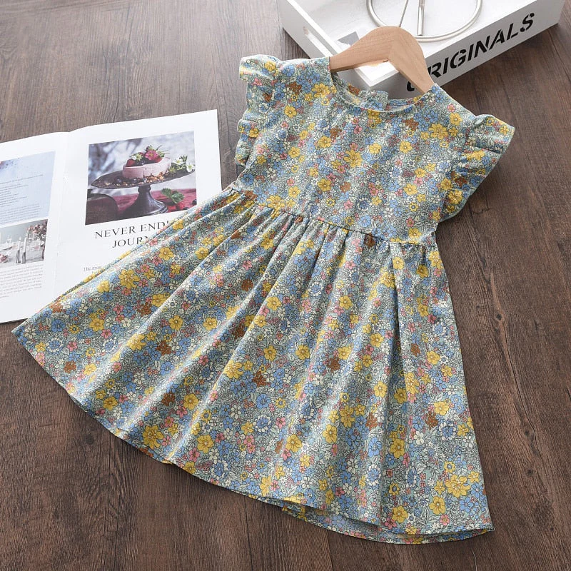 deanwangkt  Kids Dresses For Girls Children Summer Sleeveless Casual Clothes Dress Girls Animals Pattern Party Dresses 2-7Years - Deanwangkt