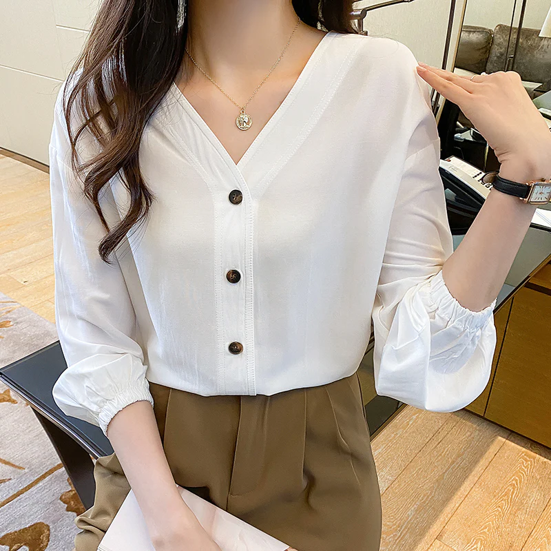 deanwangkt chic ladies shirts Fashion printing women blouses  Spring autumn causal Long sleeve blouses mujer blusas - Deanwangkt