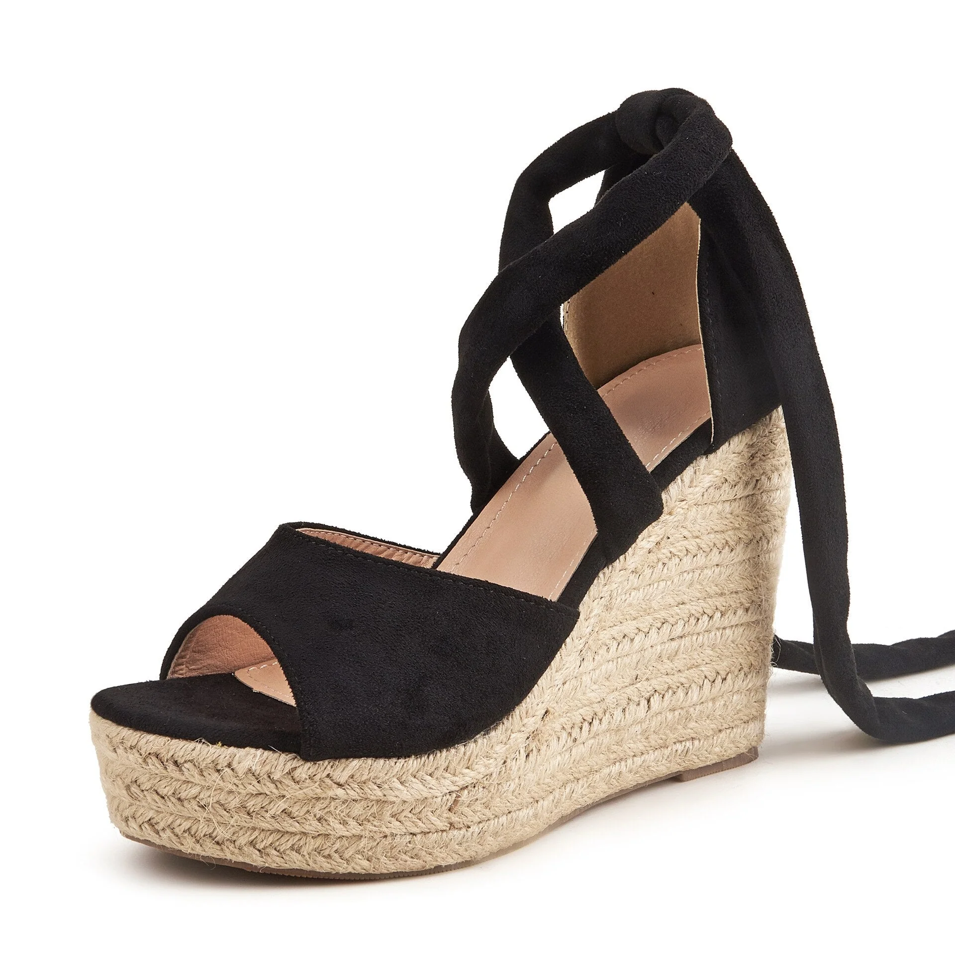 Joskka Beach Wedges Sandals Cross Straps Sandalias Summer Bohemian Dress Platform High Heels Shoes - Deanwangkt