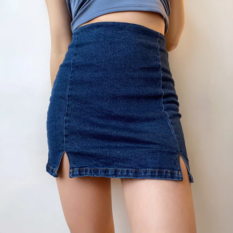 deanwangkt - Denim Split Skirt - Deanwangkt